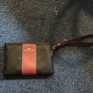 Coach Black and Pink Wristlet